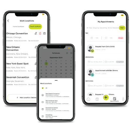 Manage and organize your requests with a centralized calendar for every location you work from
